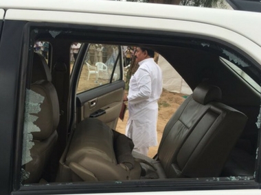 Rahul Gandhi's car vandalised: Tamil Nadu Congress stages protest against attack on vice-president's convoy Rahul Gandhi's car vandalised: Tamil Nadu Congress stages protest against attack on vice-president's convoy