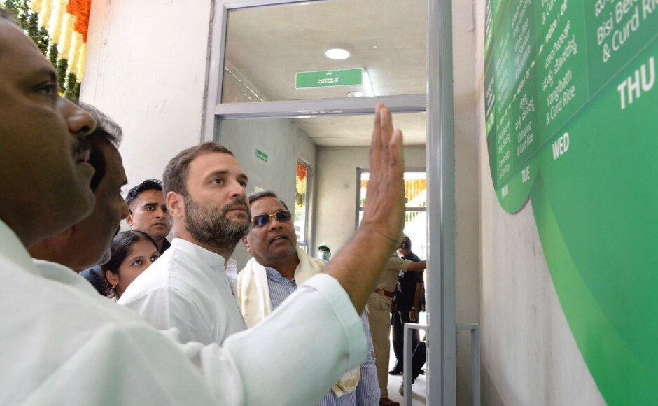 Rahul Gandhi said that Indira Canteens will play a significant role in alleviating urban hunger, especially helping the working class and migrant labour. Twitter @OfficeOfRG Rahul Gandhi said that Indira Canteens will play a significant role in alleviating urban hunger, especially helping the working class and migrant labour. Twitter @OfficeOfRG