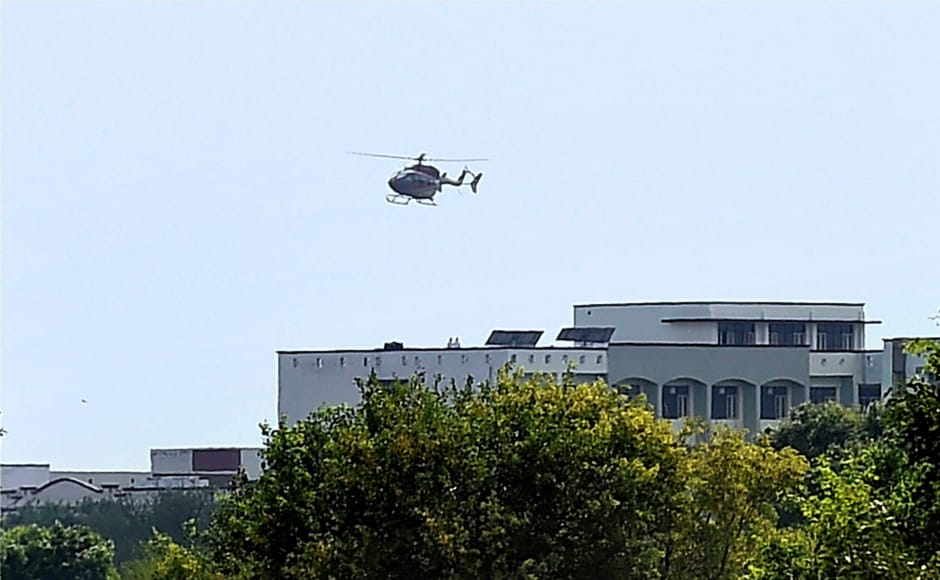 The chopper carrying CBI Judge Jagdeep Singh is seen arriving at the Sunariya Jail to announce the sentence. Singh said both sentences will run consecutively for a total of 20 years in jail and also fined the self-styled godman Rs 15 lakh in each of the two cases, of which Rs 14 lakh each would go to the two victims who were part of his sect and were coerced into having sex with him. PTI The chopper carrying CBI Judge Jagdeep Singh is seen arriving at the Sunariya Jail to announce the sentence. Singh said both sentences will run consecutively for a total of 20 years in jail and also fined the self-styled godman Rs 15 lakh in each of the two cases, of which Rs 14 lakh each would go to the two victims who were part of his sect and were coerced into having sex with him. PTI