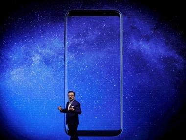 Koh Dong-jin, president of Samsung Electronics at the Galaxy S8 launch in April