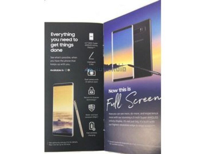 Samsung Galaxy Note 8 to feature a 6.3-inch infinity display reveals leaked sales brochure