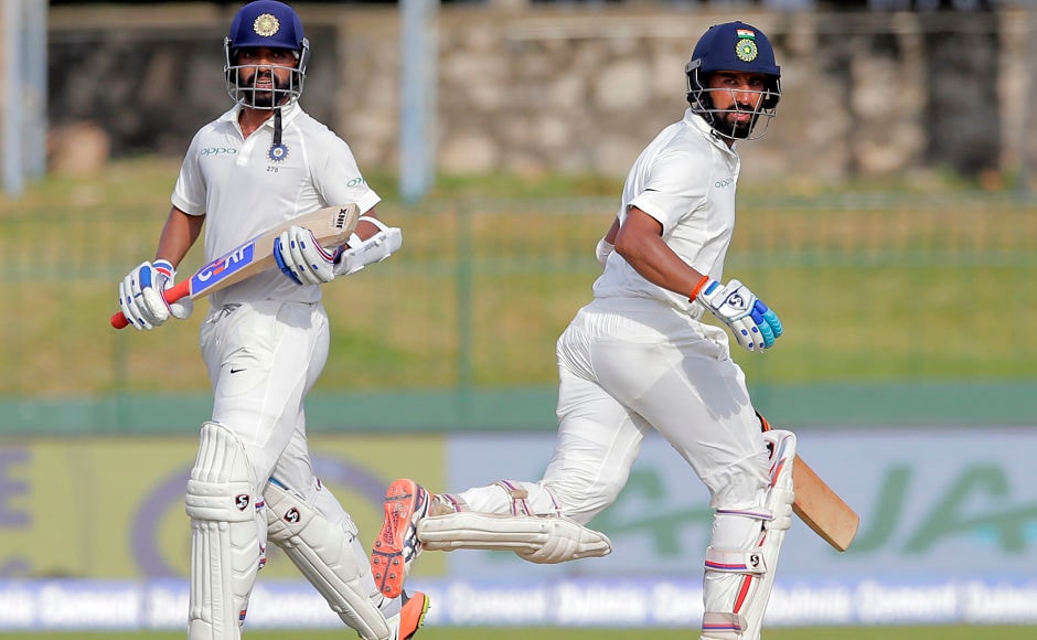 The 211-run partnership between Cheteshwar Pujara and Ajinkya Rahane propelled India to a formidable 344 as the visitors finished on a high. AP The 211-run partnership between Cheteshwar Pujara and Ajinkya Rahane propelled India to a formidable 344 as the visitors finished on a high. AP