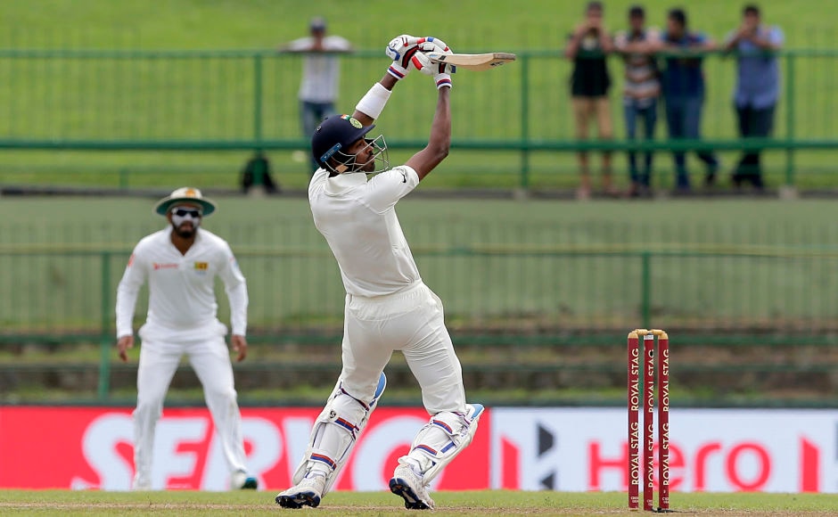 Hardik Pandya executes the extravagant ramp shot over the wicketkeeper to perfection. AP Hardik Pandya executes the extravagant ramp shot over the wicketkeeper to perfection. AP