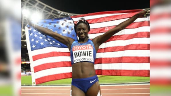 IAAF World Athletics Championships 2017: Tori Bowie claims gold with dramatic finish in 100m final