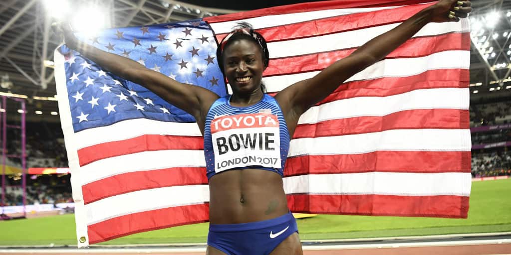 IAAF World Athletics Championships 2017 Tori Bowie claims gold with dramatic finish in 100m