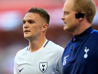 Kieran Trippier was forced off the field due to an ankle injury against Juventus. Image Courtesy: @SpursOfficial