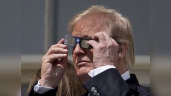 Donald Trump stares directly at Sun during eclipse, wears eye-gear after staffer yells 'don't look'