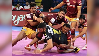 Pro Kabaddi League 2017: Nitish Tomar leads from the front to help UP Yoddhas defeat Telugu Titans