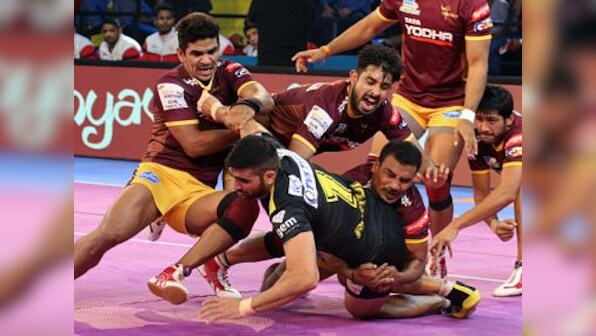 Pro Kabaddi League 2017: Nitish Tomar leads from the front to help UP Yoddhas defeat Telugu Titans