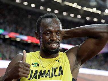 Jamaica's Usain Bolt after placing third in the men's 100m final during the World Athletics Championships. AP