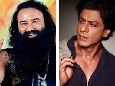 Gurmeet Ram Rahim Singh and Shah Rukh Khan. Images via Facebook