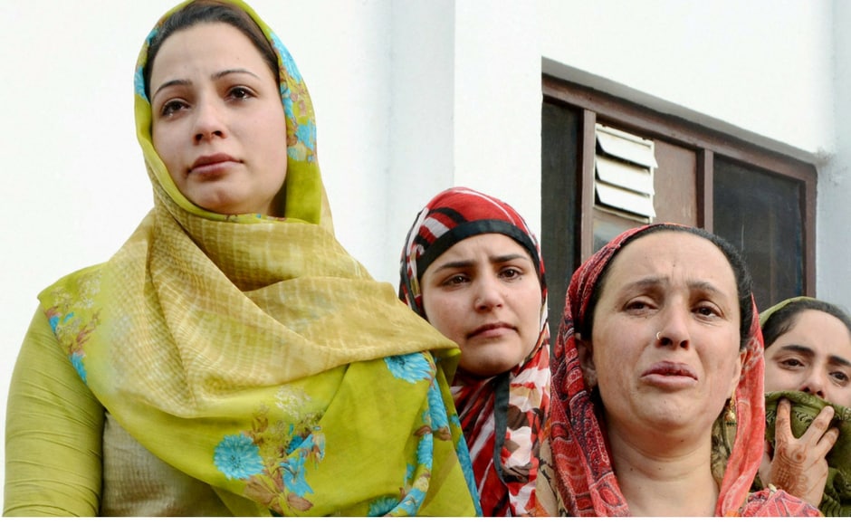 Family members of Rashid mourn his death in Anantnag of Srinagar on Monday. PTI Family members of Rashid mourn his death in Anantnag of Srinagar on Monday. PTI