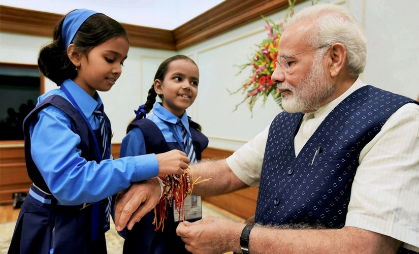 Modi blessed the children and conveyed his best wishes to everyone on the occasion. Modi blessed the children and conveyed his best wishes to everyone on the occasion.