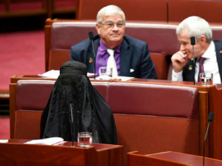 Australia: Senator Pauline Hanson dons burqa in Parliament, demands ban on veil