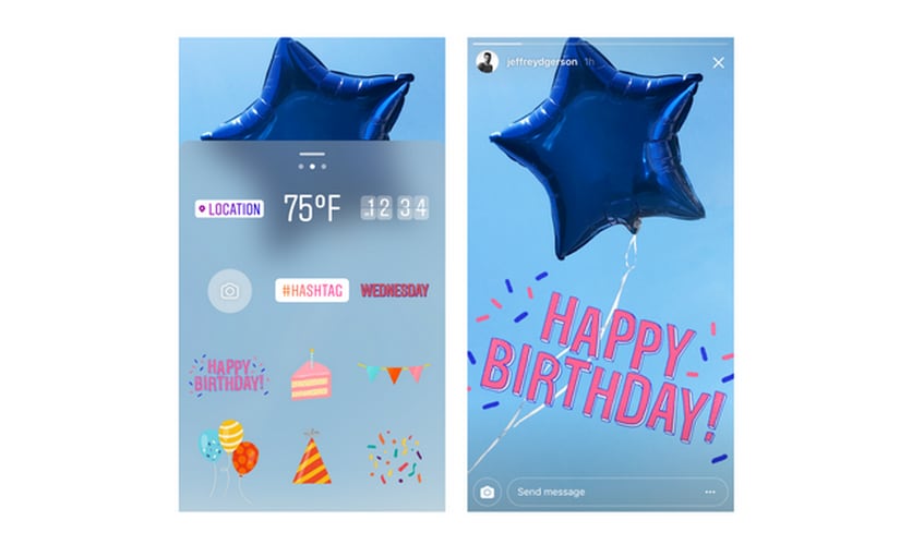 Instagram released stickers to celebrate its one year anniversary. Instagram