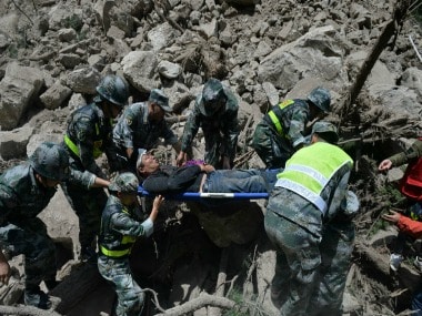 File image of the resuce operations after the China earthquake on Tuesday. Reuters