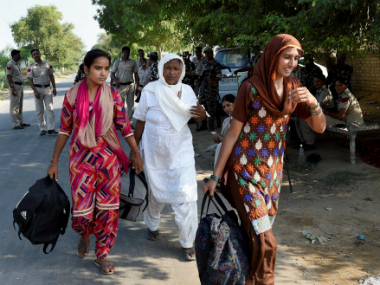 Ahead of Ram Rahim's sentencing today, Dera followers' exodus from Sirsa headquarters continues Ahead of Ram Rahim's sentencing today, Dera followers' exodus from Sirsa headquarters continues