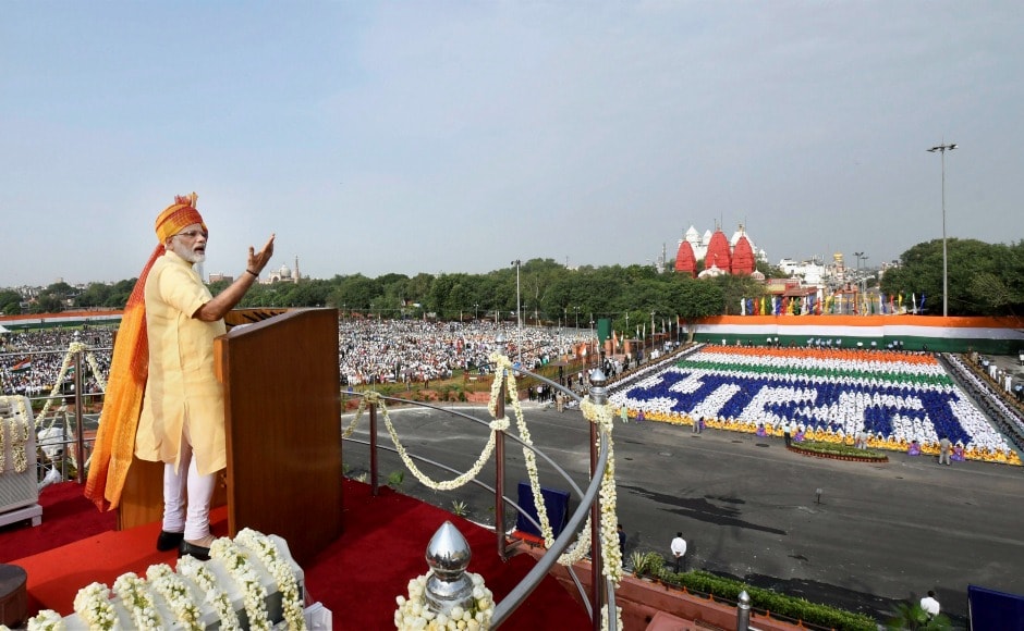 In his Independence Day speech, Modi called for a nation free of casteism, communalism, terrorism and corruption. PTI In his Independence Day speech, Modi called for a nation free of casteism, communalism, terrorism and corruption. PTI