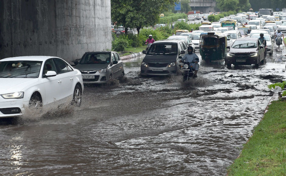In Delhi, strong showers lashed parts of capital and adjoining areas waterlogging areas like Lajpat Nagar, Dhaula Kuan, Ashram, Munirka and Geeta colony. PTI In Delhi, strong showers lashed parts of capital and adjoining areas waterlogging areas like Lajpat Nagar, Dhaula Kuan, Ashram, Munirka and Geeta colony. PTI