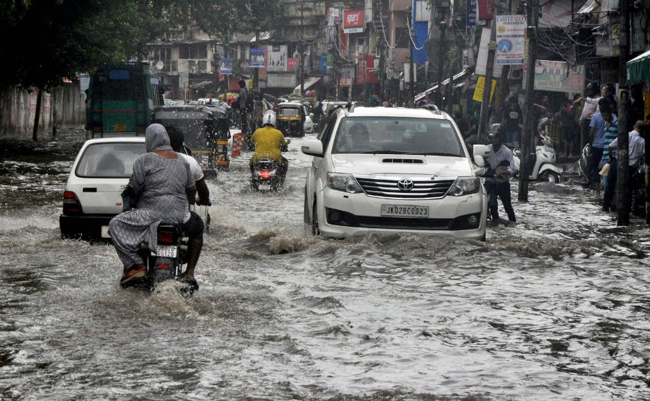 The monsoon rain also lashed the Jammu region on Monday, with several low laying areas witnessing water logging. As per IMD, the region 103.2mm of rainfall in past 24 hours. PTI The monsoon rain also lashed the Jammu region on Monday, with several low laying areas witnessing water logging. As per IMD, the region 103.2mm of rainfall in past 24 hours. PTI