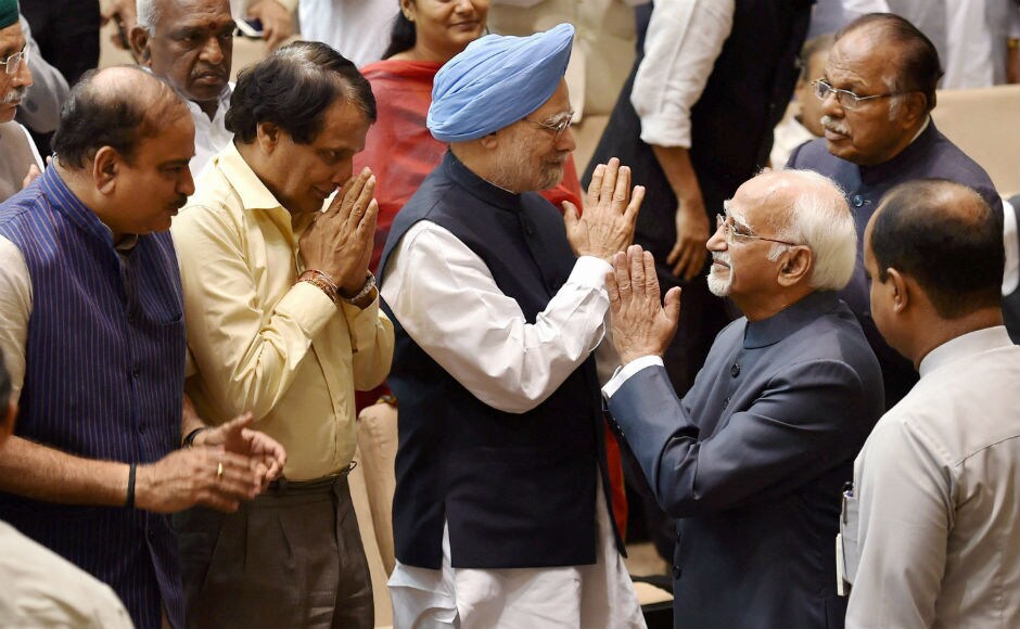 Former prime minister Manmohan Singh also hailed his contribution in the House and said the country keeps on progressing despite challenges largely because of people like him. PTI Former prime minister Manmohan Singh also hailed his contribution in the House and said the country keeps on progressing despite challenges largely because of people like him. PTI