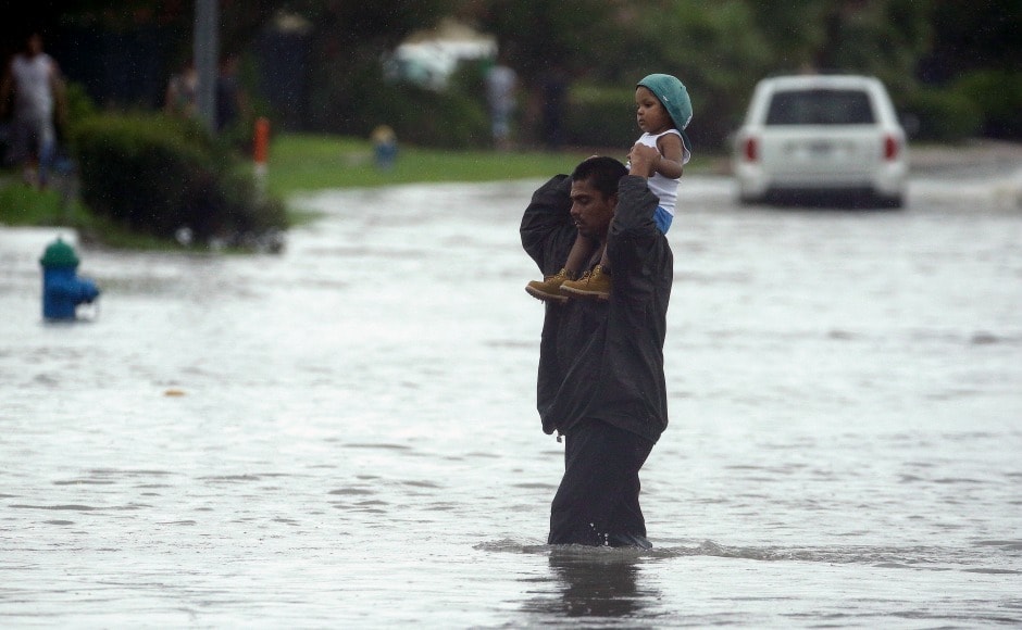The National Weather Service forecast rainfall of 15 to 25 inches through Friday, with as much as 50 inches in a few areas. AP The National Weather Service forecast rainfall of 15 to 25 inches through Friday, with as much as 50 inches in a few areas. AP