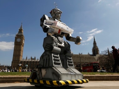 Campaign to Stop Killer Robots in London April 23, 2013. Reuters