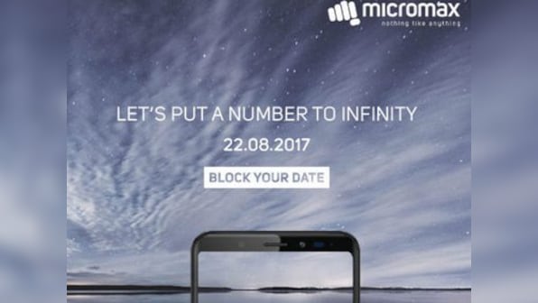 Micromax Canvas Infinity series with 18:9 ratio display could be unveiled on 22 August
