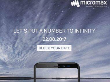 Micromax Canvas Infinity series with 18:9 ratio display could be unveiled on 22 August
