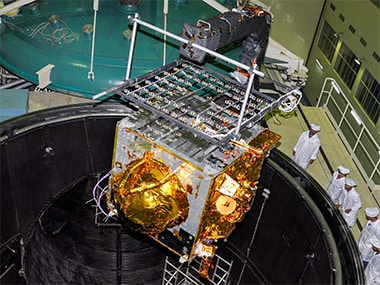 A IRNSS satellite from the NavIC constellation. Image: ISRO. 
