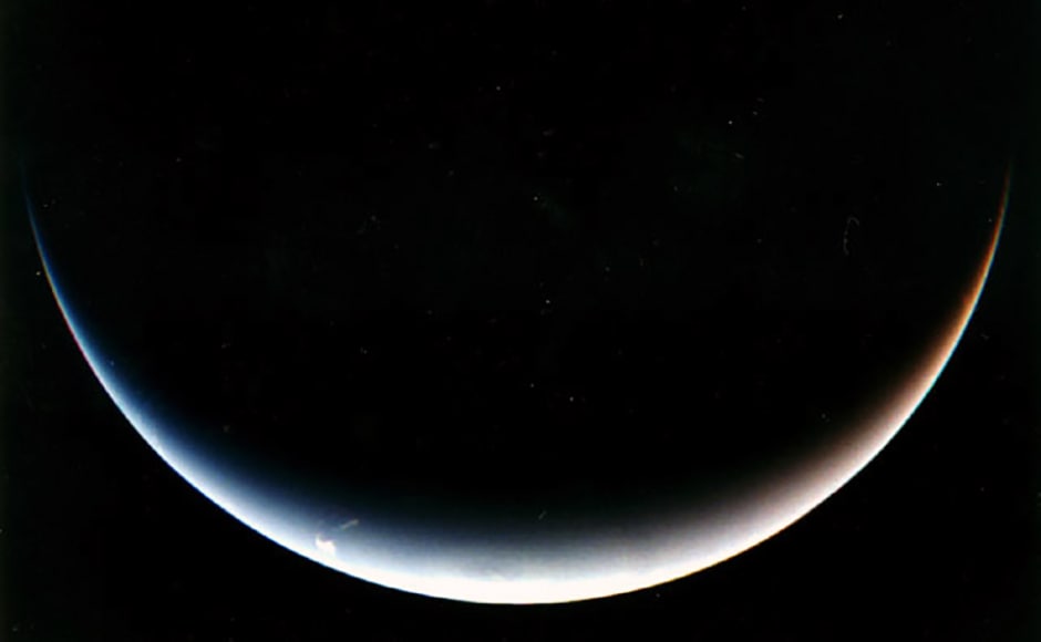 Dawn on Neptune. The Voyager-2 is the only spacecraft to have visited the ice giant. Image: NASA. Dawn on Neptune. The Voyager-2 is the only spacecraft to have visited the ice giant. Image: NASA.