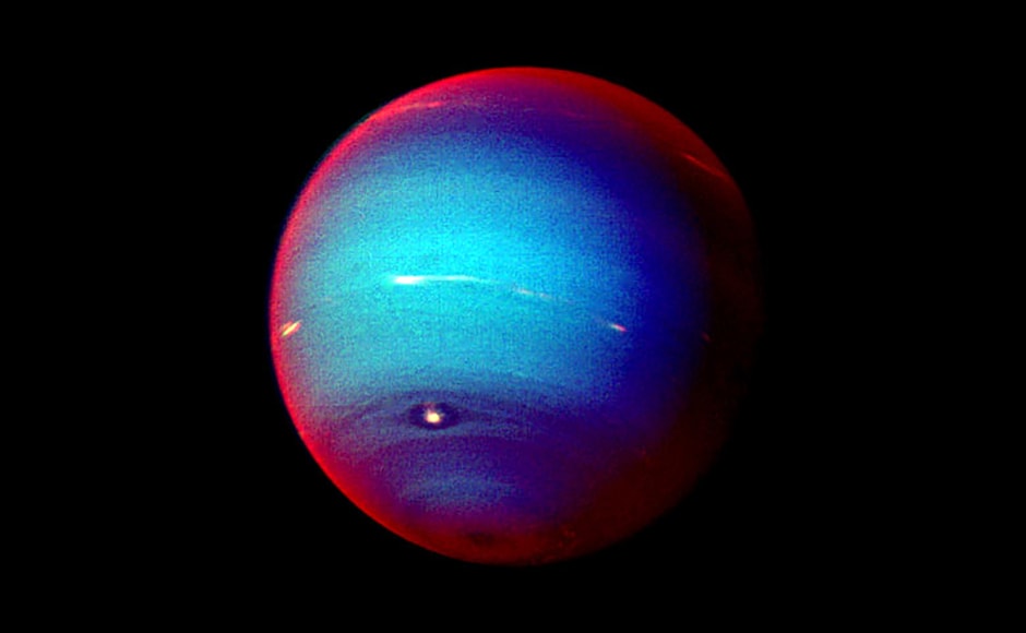 A false colour image of Neptune. Image: NASA. A false colour image of Neptune. Image: NASA.