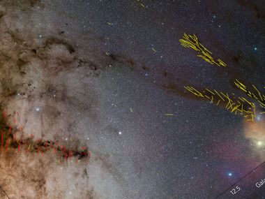 Filamentary clouds and B-fields in the Pipe Nebula. Nature Astronomy