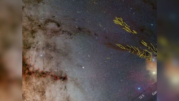 Astronomers find evidence of galactic magnetic fields formed early in galaxy's life