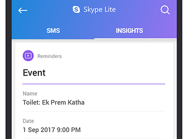 Microsoft helps you be more productive with SMS Insights for Skype Lite users in India Microsoft helps you be more productive with SMS Insights for Skype Lite users in India