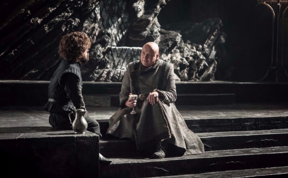 He also has this impromptu conference with Tyrion. Does the setting remind anyone else of his conversation with Varys in the Red Keep's throne room that led to the famous line — 'Chaos is a ladder' — being uttered? Image via HBO