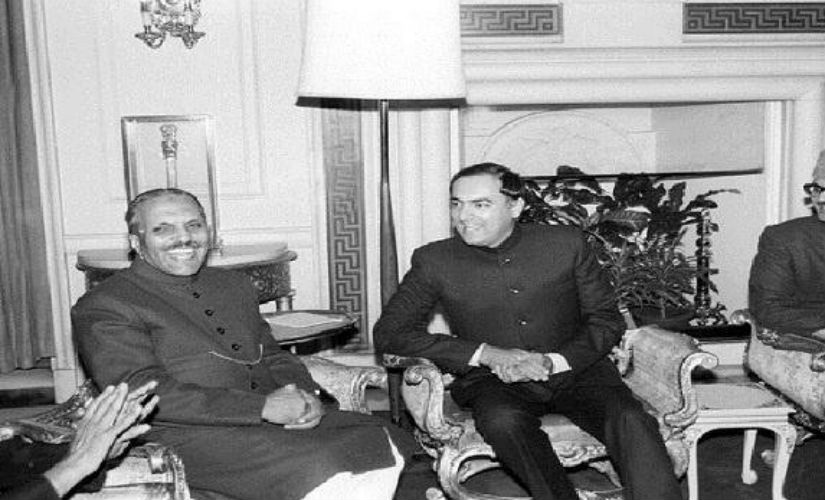 Zia ul Haq, a Jalandhar-born Punjabi, visited India in 1987. Twitter @Indianhisotrypics