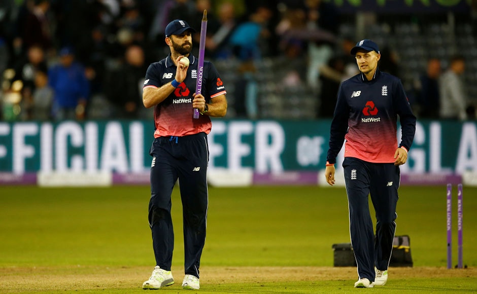 England's Liam Plunkett celebrates winning the match with Joe Root. Reuters England's Liam Plunkett celebrates winning the match with Joe Root. Reuters