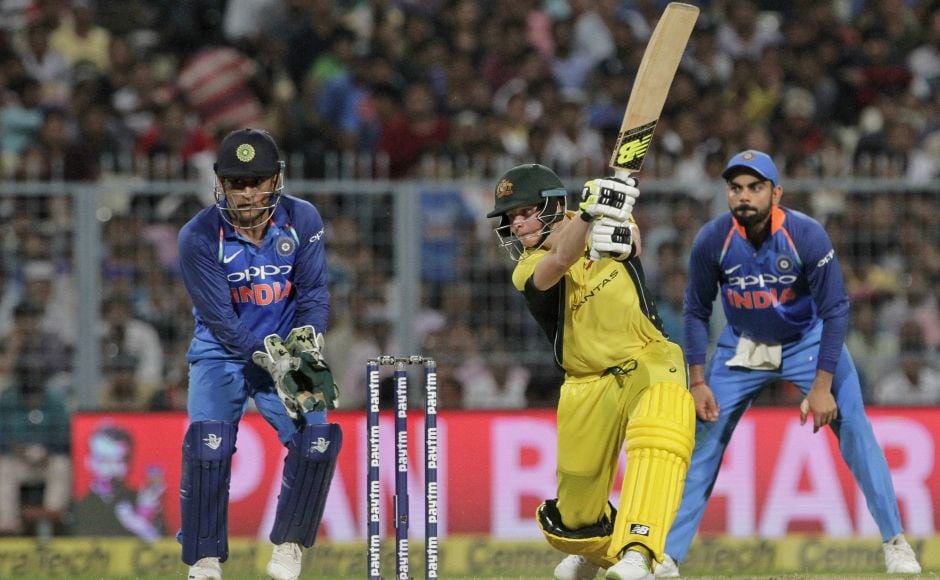 This brought captain Steven Smith (59) and Travis Head (39) together, and they added 76 runs for the third wicket. They attacked India with 50 runs off 43 balls. AP This brought captain Steven Smith (59) and Travis Head (39) together, and they added 76 runs for the third wicket. They attacked India with 50 runs off 43 balls. AP