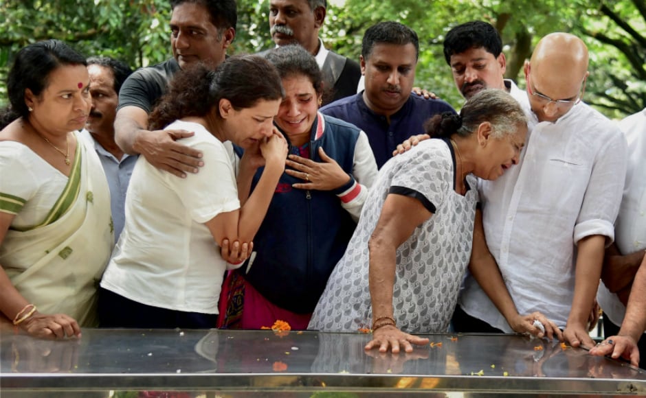 Gauri, 55, had returned home in her car and was opening the gate when motorcycle-borne assailants fired at her indiscriminately with two bullets hitting her in the chest and one on her forehead. PTI Gauri, 55, had returned home in her car and was opening the gate when motorcycle-borne assailants fired at her indiscriminately with two bullets hitting her in the chest and one on her forehead. PTI