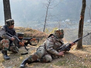 Sniper fire along LoC in Kashmir by Indian and Pakistani armies. Representational image. PTI