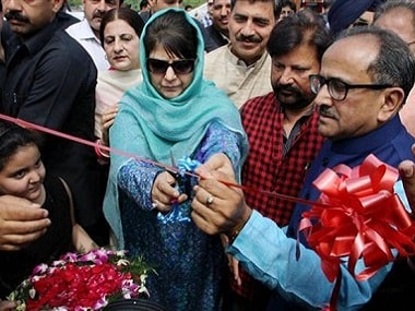 Jammu and Kashmir chief minister Mehbooba Mufti and deputy chief minister Nirmal Singh spar over Hari Singh. PTI