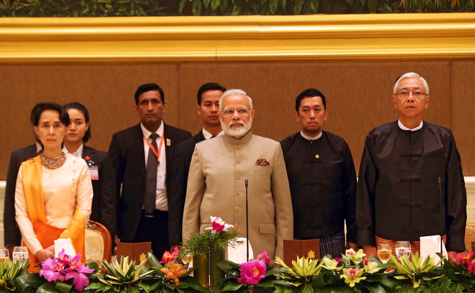 Modi on Wednesday will hold bilateral discussions with Myanmar's state counsellor Aung San Suu Kyi, who is also the country's foreign minister and Minister of President's Office. Following the discussions, a number of agreements are expected to be signed. AP Modi on Wednesday will hold bilateral discussions with Myanmar's state counsellor Aung San Suu Kyi, who is also the country's foreign minister and Minister of President's Office. Following the discussions, a number of agreements are expected to be signed. AP