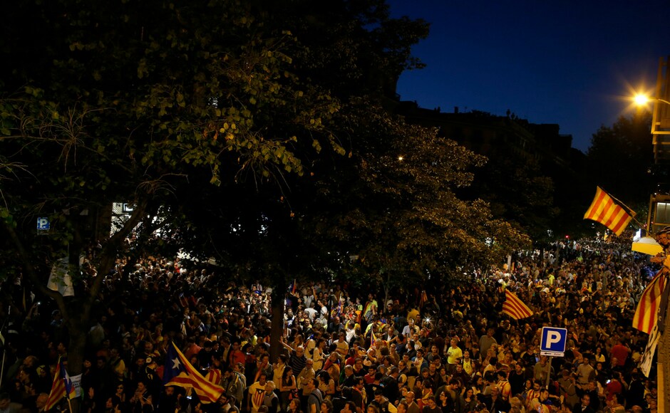 As the protests intensified, Spanish prime minister Mariano Rajoy warned Catalan leaders of As the protests intensified, Spanish prime minister Mariano Rajoy warned Catalan leaders of