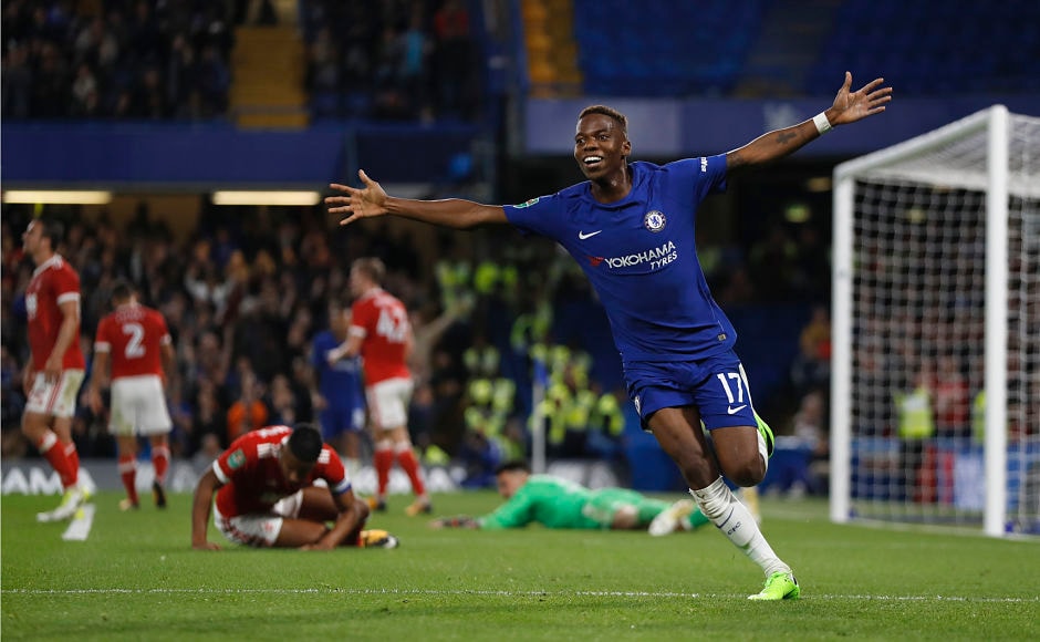 Charly Musonda scored his first goal for Chelsea on his first full start for the club as the Premier League champions thumped Nottingham Forest 5-1. AP Charly Musonda scored his first goal for Chelsea on his first full start for the club as the Premier League champions thumped Nottingham Forest 5-1. AP