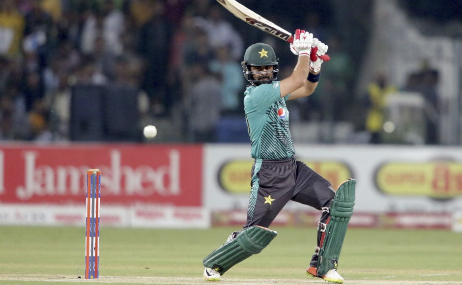 Ahmed Shehzad's blazing 89 off 55 deliveries guided Pakistan to a formidable 183/4. AP Ahmed Shehzad's blazing 89 off 55 deliveries guided Pakistan to a formidable 183/4. AP