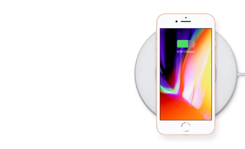 iPhone 8 and iPhone 8 Plus pack wireless charging because of the glass back.