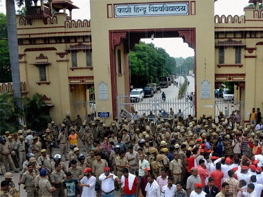 BHU row rages on: HRD ministry pushes V-C to go on leave as NHRC and NCW pile on pressure BHU row rages on: HRD ministry pushes V-C to go on leave as NHRC and NCW pile on pressure