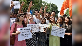 BHU students' protests: NSUI, ABVP stage agitation against crackdown outside HRD ministry in New Delhi