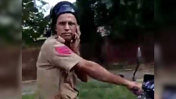 Chandigarh head constable slaps man who filmed him driving while talking on phone, gets suspended